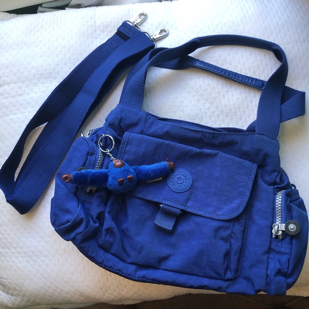 Blue Kipling Purse with detachable strap